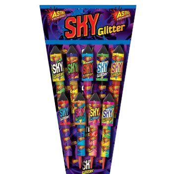 Sky Glitter Rocket 9 Pack