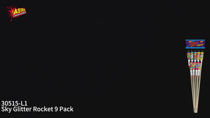 Sky Glitter Rocket 9 Pack