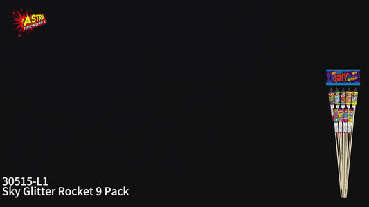Sky Glitter Rocket 9 Pack